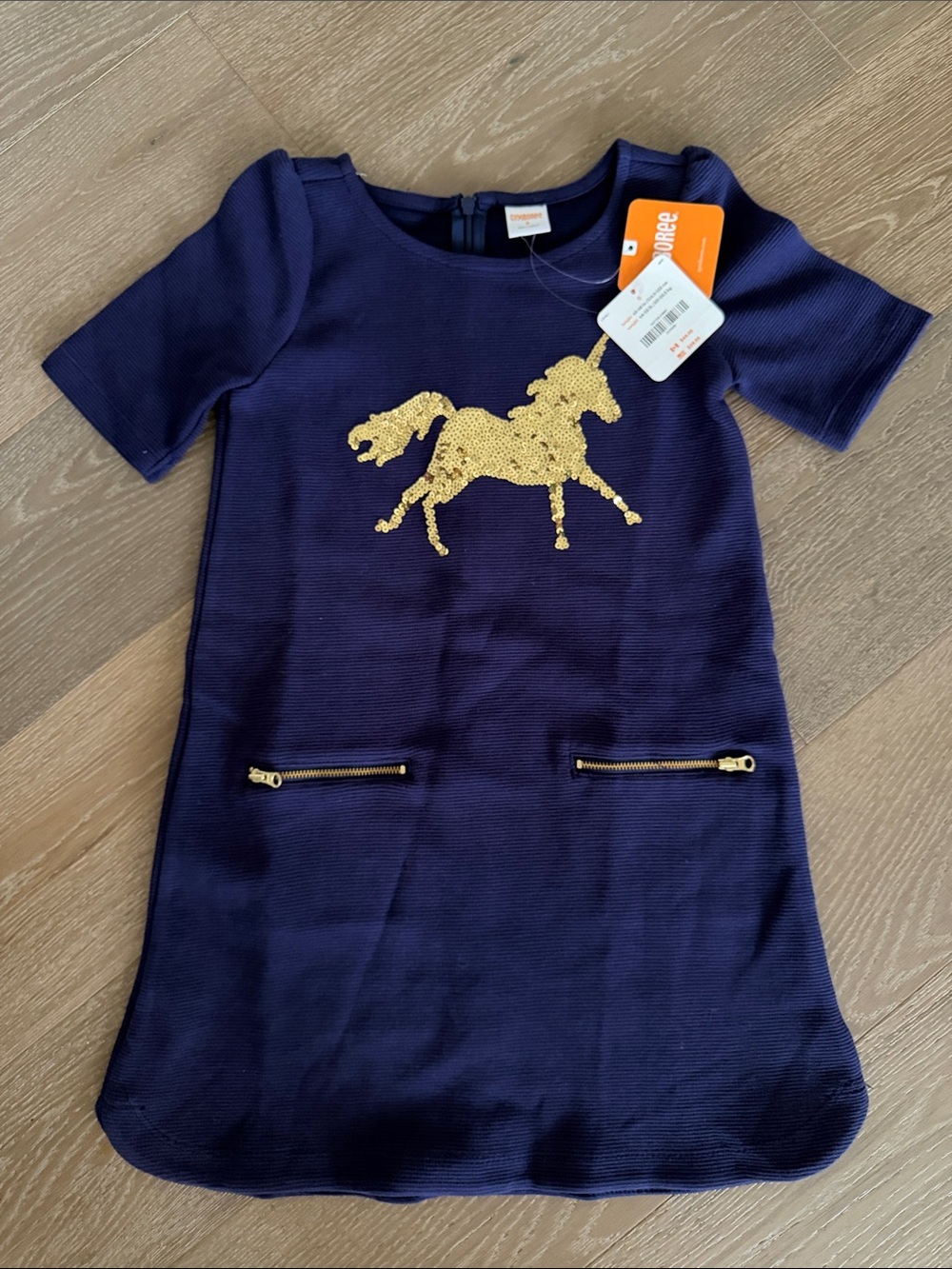 Girls Gymboree Blue Unicorn dress. Size:6. NWT.